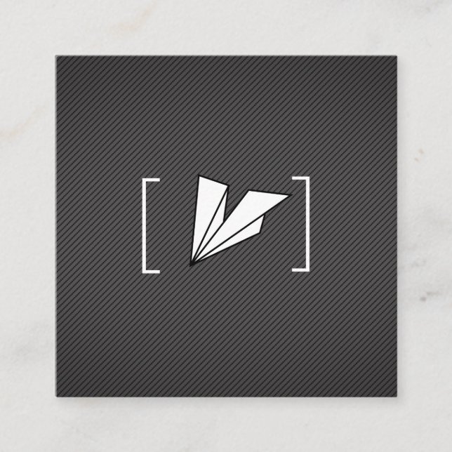 Shears Bracket / Paper Airplane Square Business Card (Front)