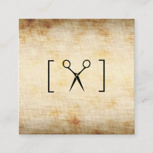 Shears Bracket / Vintage Texture Square Business Card