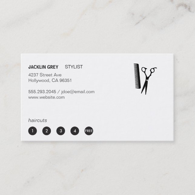 Shears & Comb (punch card 5) (Front)