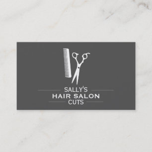 Shears & Comb with Dividers (slate grey) Business Card