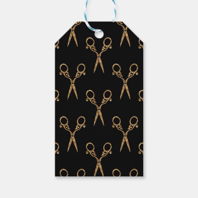 Shears (gold) gift tags (Front)