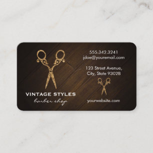 Shears Ornate / Gold Business Card