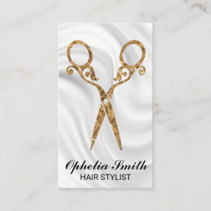 Shears   Ornate / Gold   Silk Drapery Fabric Business Card