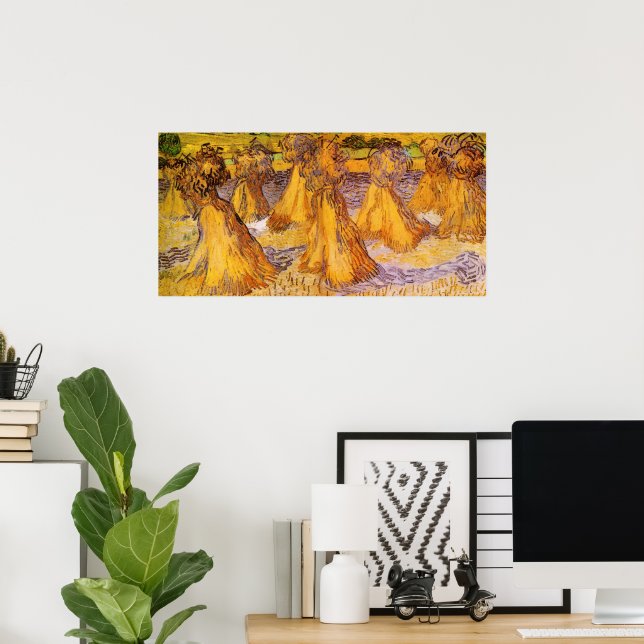 Sheaves of Wheat by Vincent van Gogh Poster (Home Office)