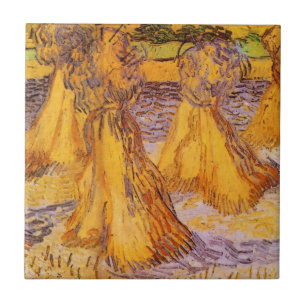 Sheaves of Wheat by Vincent van Gogh Tile