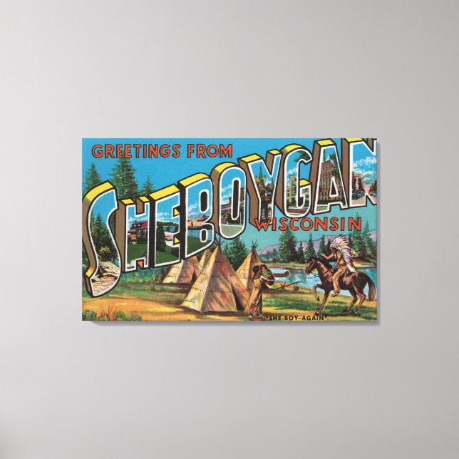 Sheboygan, Wisconsin (Indians # 2) Canvas Print (Front)