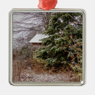 Shed Abandoned Metal Ornament