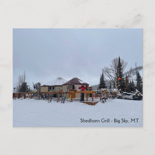 Shedhorn Grill Big Sky, MT Postcard (Front)