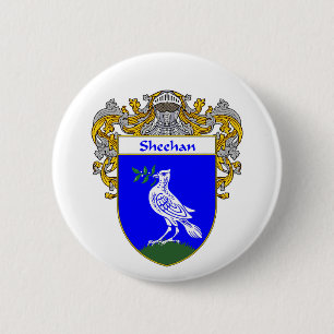 Sheehan Coat of Arms (Mantled) 2 Inch Round Button
