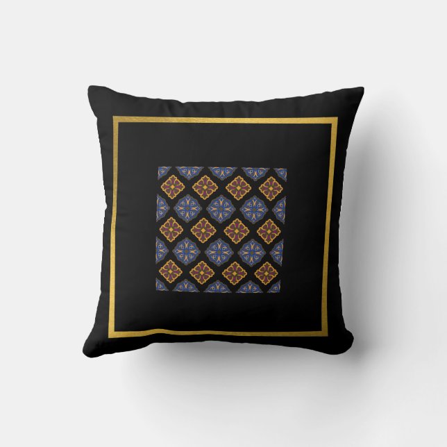 sheek trendy throw pillow (Back)