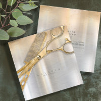 Sheen and Shears Hair Stylist Gold/Silver Sq ID814