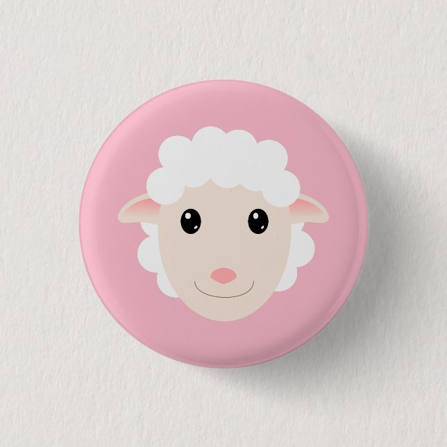 Sheep 1 Inch Round Button (Front)