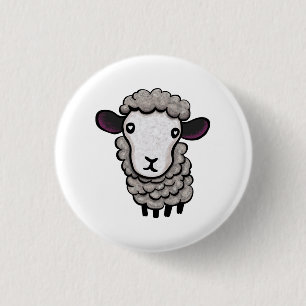 Sheep 1 Inch Round Button