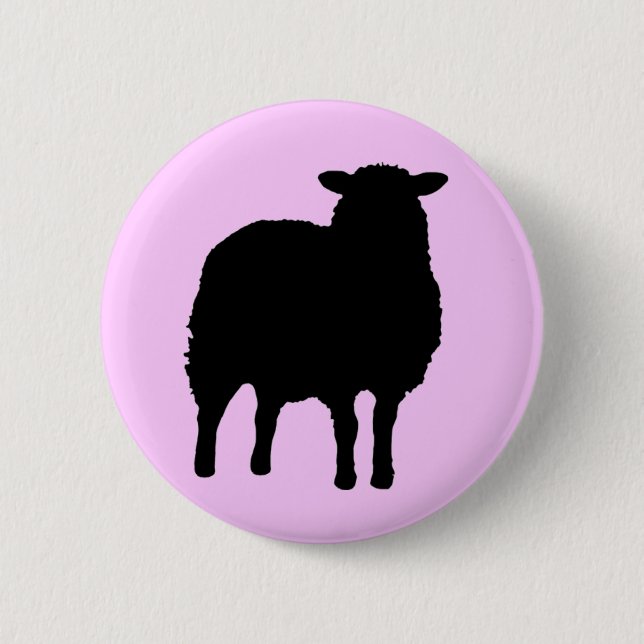 SHEEP 2 INCH ROUND BUTTON (Front)
