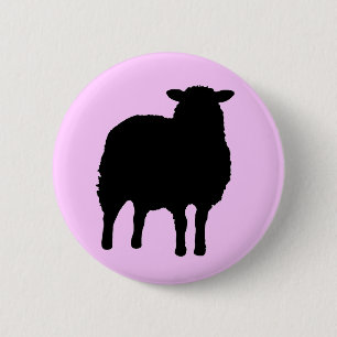 SHEEP 2 INCH ROUND BUTTON