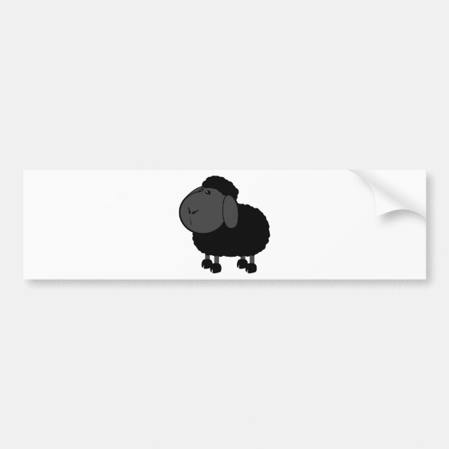 sheep-312776 ,BLACK SHEEP OF THE FAMILY, CARTOON C Bumper Sticker (Front)