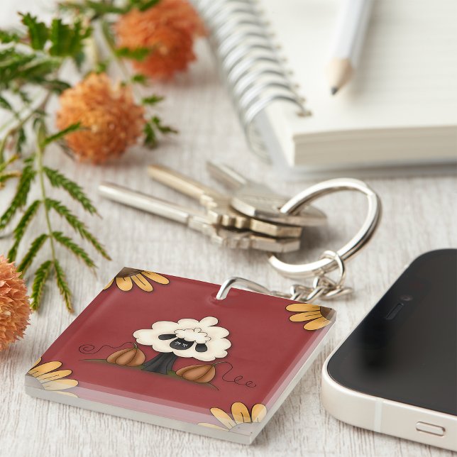 Sheep And Flowers Keychain (Creator Uploaded)