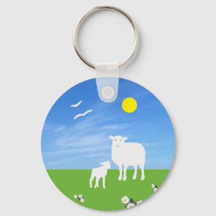 Sheep and Lamb  Keychain