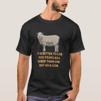 Sheep and Lion Funny Quote