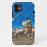 Sheep and shepherd