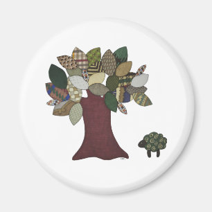 Sheep and Tree Magnet