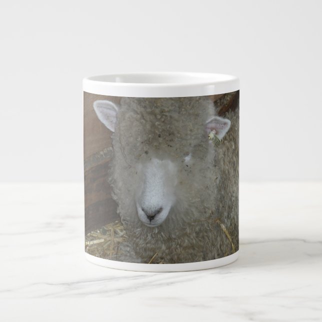 Sheep at the county fair large coffee mug (Front)