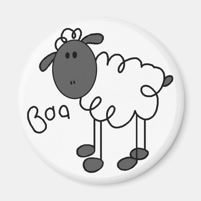 Sheep Baa Magnet (Front)