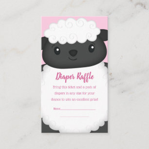 Sheep Baby Shower Pink Enclosure Card