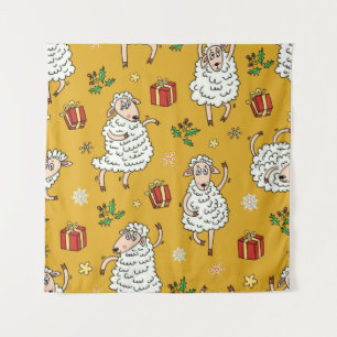 sheep background vintage tapestry