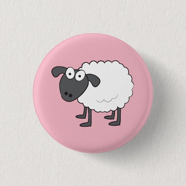 Sheep Badge 1 Inch Round Button (Front)
