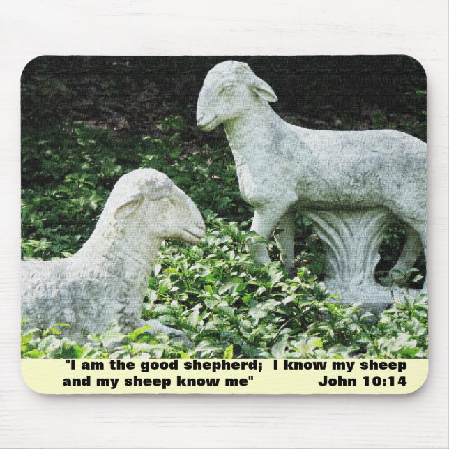 Sheep Bible Verse Mouse Pad (Front)