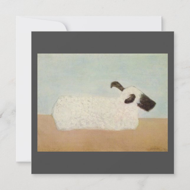 Sheep (by Milton Avery) Card (Front)