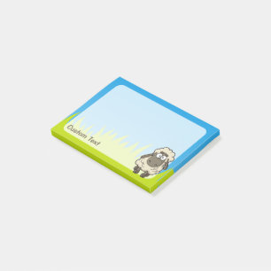 Sheep Cartoon Beige Post-it Notes