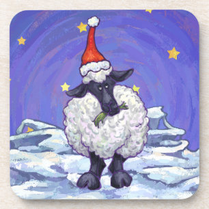 Sheep Christmas Coaster