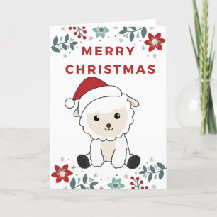 Sheep Christmas Sheep Winter Animals Holiday Card