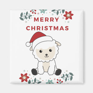 Sheep Christmas Sheep Winter Animals Magnet