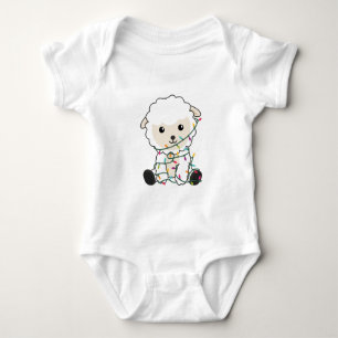 Sheep Christmas Snow Winter Animals Sheeps Baby Bodysuit