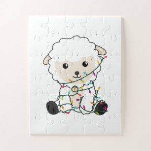 Sheep Christmas Snow Winter Animals Sheeps Jigsaw Puzzle