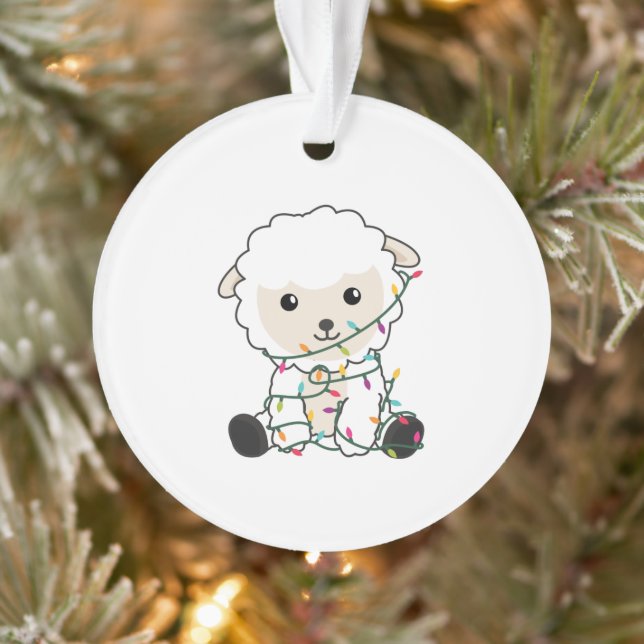 Sheep Christmas Snow Winter Animals Sheeps Ornament (Tree)