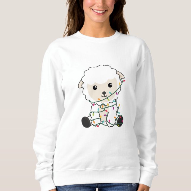 Sheep Christmas Snow Winter Animals Sheeps Sweatshirt (Front)