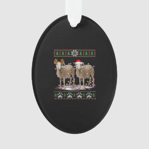 Sheep Christmas Tree Lights Santa Animal Gift Ornament