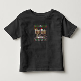 Sheep Christmas Tree Lights | Santa Animal Gift Toddler T-shirt
