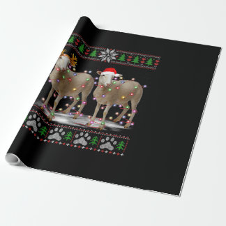 Sheep Christmas Tree Lights | Santa Animal Gift Wrapping Paper
