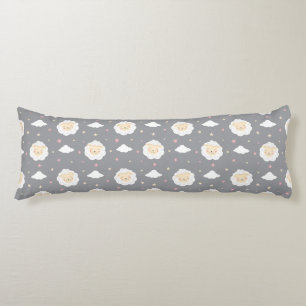 Sheep, Clouds and Stars Body Pillow