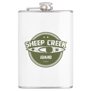 Sheep Creek Wild And Scenic River Idaho Kayaking Hip Flask