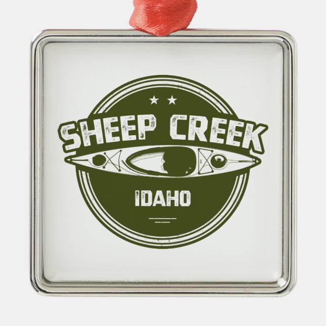 Sheep Creek Wild And Scenic River Idaho Kayaking Metal Ornament (Front)