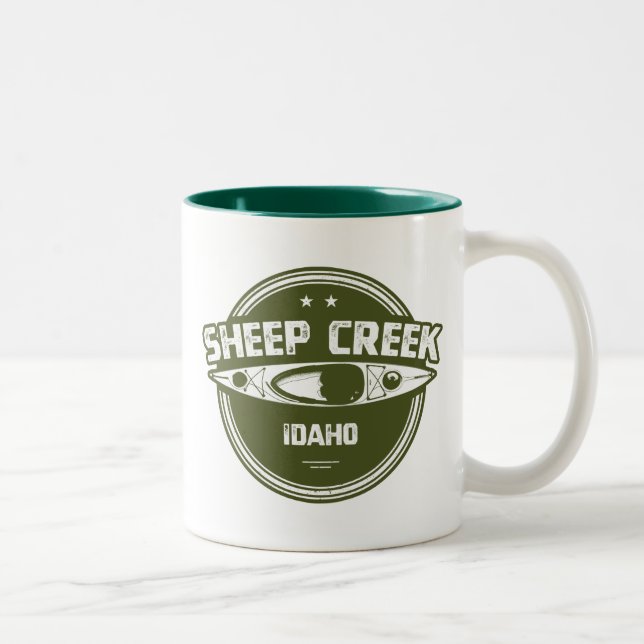 Sheep Creek Wild And Scenic River Idaho Kayaking Two-Tone Coffee Mug (Right)