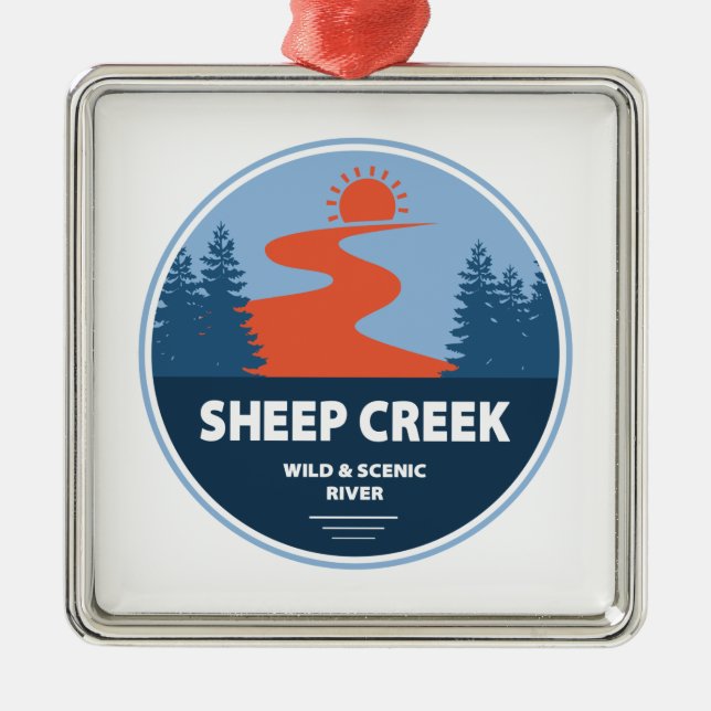 Sheep Creek Wild And Scenic River Idaho Metal Ornament (Front)