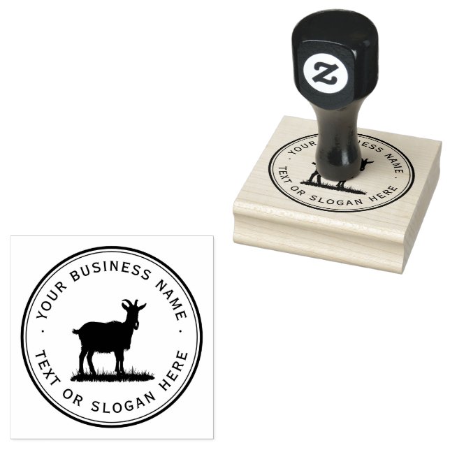 sheep  Custom Business Logo Large  Rubber Stamp (Stamped)