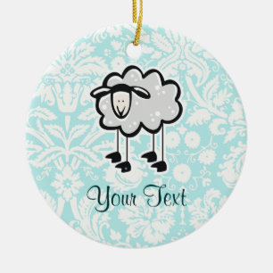 Sheep; Cute Ceramic Ornament